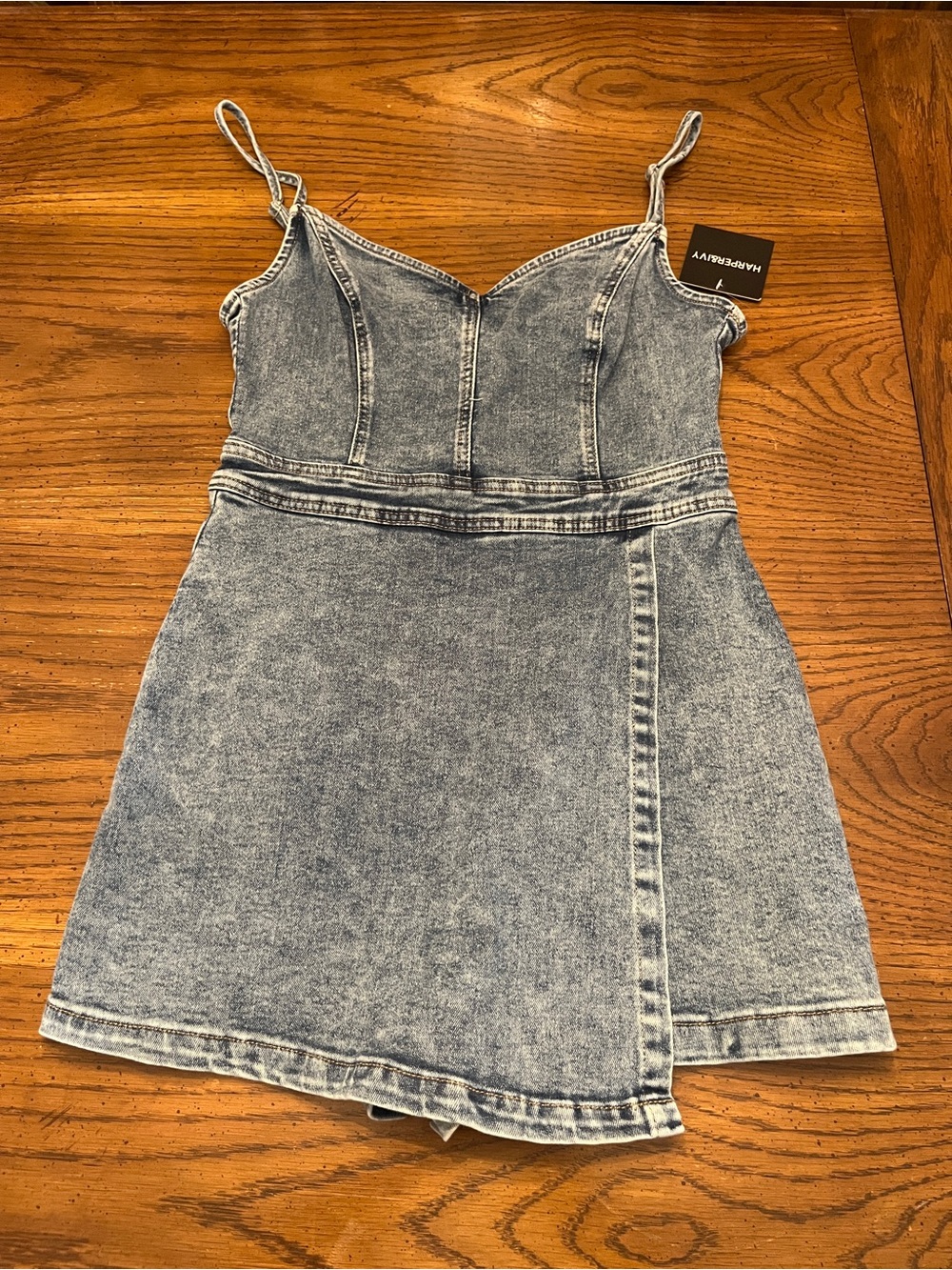 Harper&Ivy  Acid Wash Denim Romper, size medium, new with tags